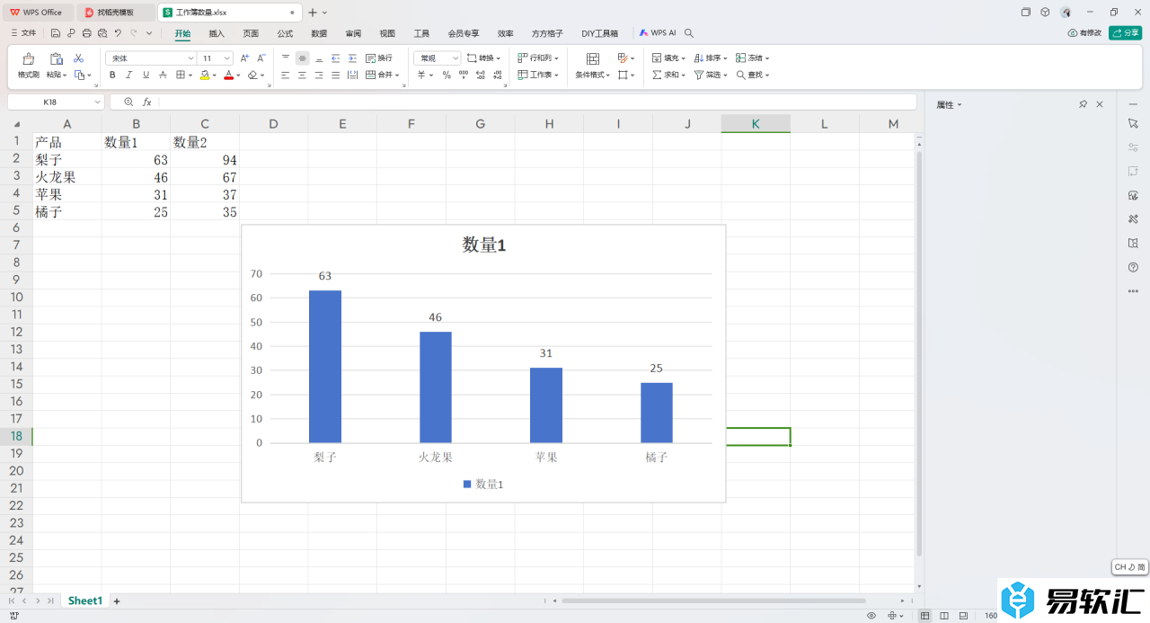 WPS Excel图表进行降序排序的方法