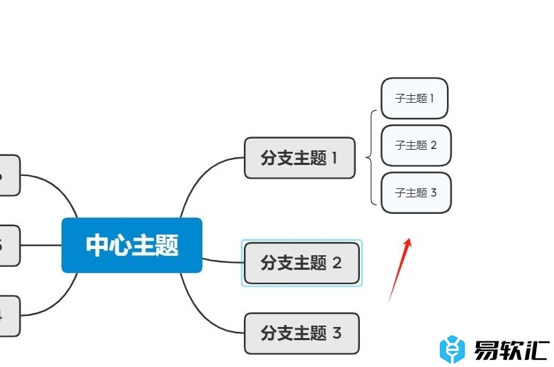 xmind设置子主题自带边框的教程