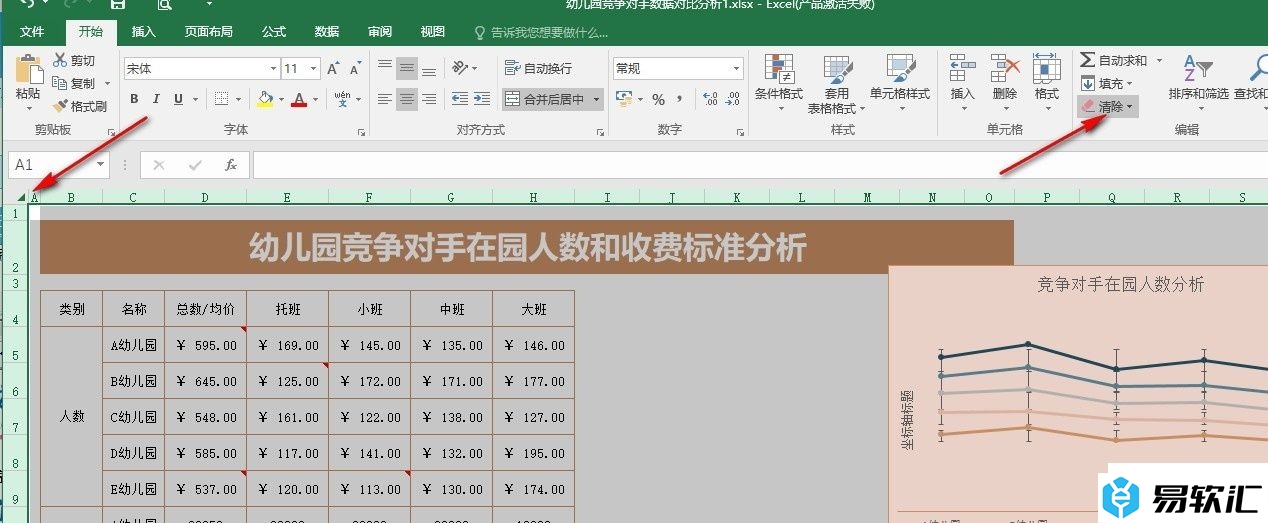 Excel表格文档一键清除所有批注内容的方法