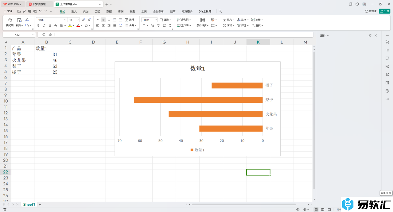 WPS Excel条形图进行左右翻转的方法