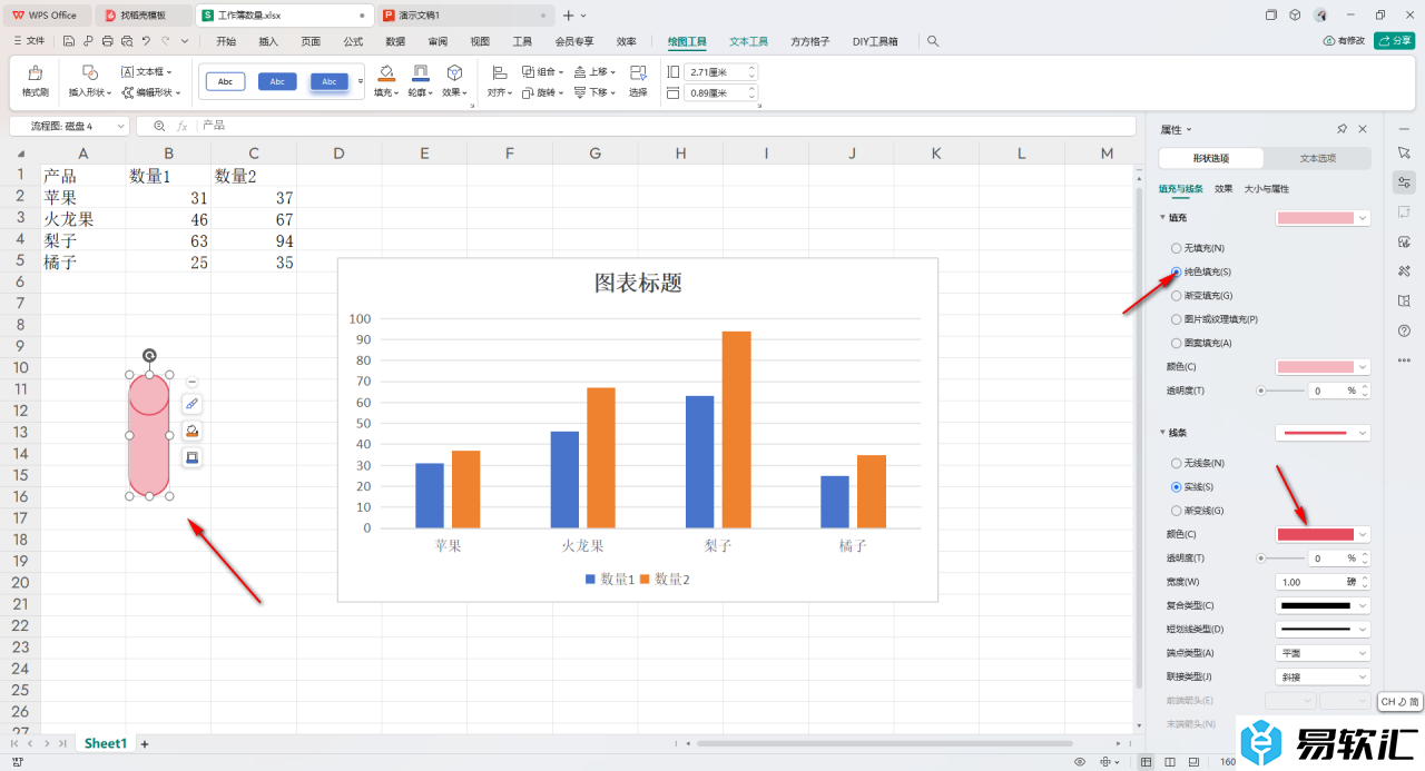 WPS Excel表里根据现有数据插入圆柱图的方法