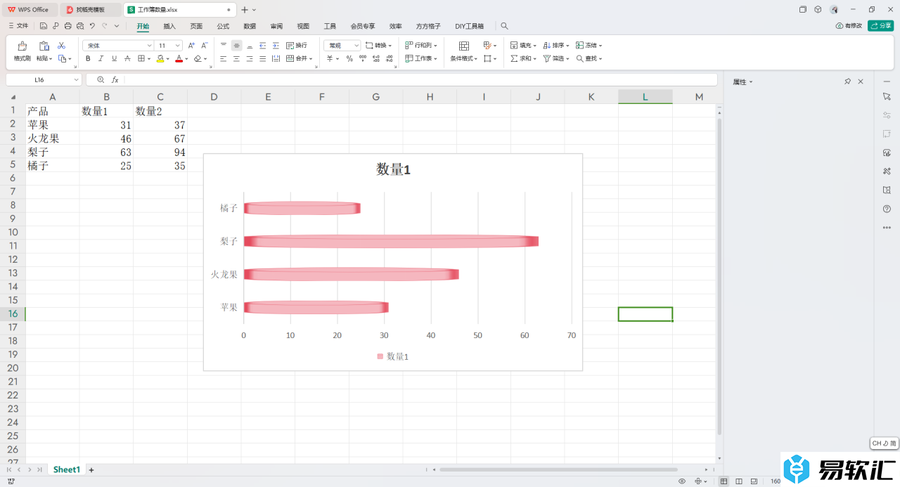 WPS excel更改条形图形状的方法