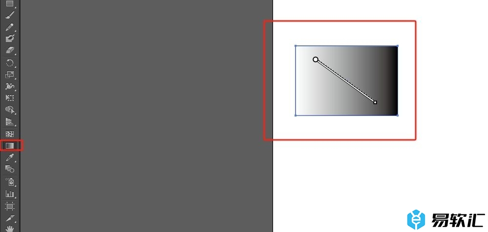 illustrator调整渐变角度的教程